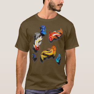 6 farbige Koi Carps T-Shirt