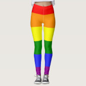 6 Farbtöne Flag-Regenbogen-LGBT Leggings (Vorderseite)