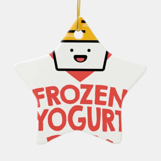 6. Februar - Jogurt-Tag Keramik Ornament (Vorne)