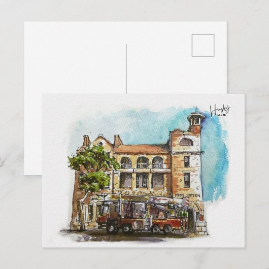 6: Feuerstelle Postkarte (Vorne/Hinten)