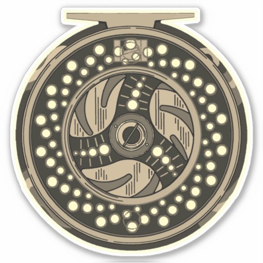 6" Fischfang Fischerin Aufkleber (Vorderseite)