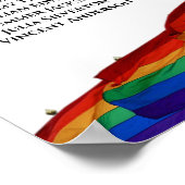 6 Flags für den Gay Pride von Hochzeitsstichtafeln Poster (Ecke)