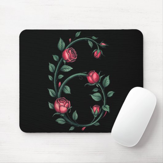 6 Floral 67 Rose Valentines Day Funny Love Matchin Mousepad (Mit Mouse)