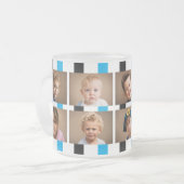 6 Foto Anfangsname Schwarz Blau Mattglastasse (Vorderseite Links)