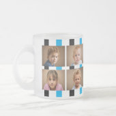 6 Foto Anfangsname Schwarz Blau Mattglastasse (Links)