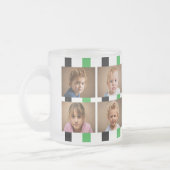 6 Foto Anfangsname Schwarz Grün Mattglastasse (Links)