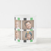 6 Foto Anfangsname Schwarz Grün Mattglastasse (Mittel)