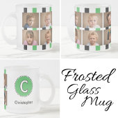 6 Foto Anfangsname Schwarz Grün Mattglastasse