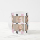 6 Foto Anfangsname Schwarz Rosa Mattglastasse (Vorderseite Links)