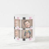 6 Foto Anfangsname Schwarz Rosa Mattglastasse (Mittel)