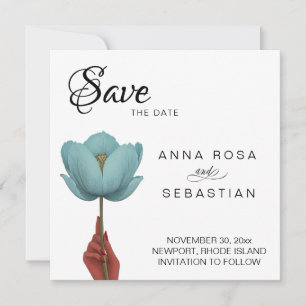 *~* 6 Foto AR6 Elegant Save the Date Vintag Einladung