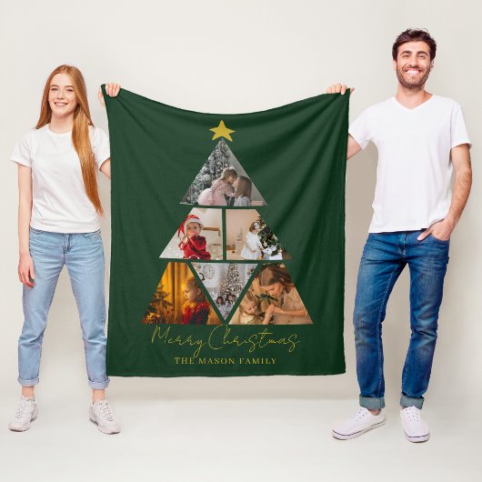 6 Foto Baumform Weihnachten Großeltern Fleecedecke