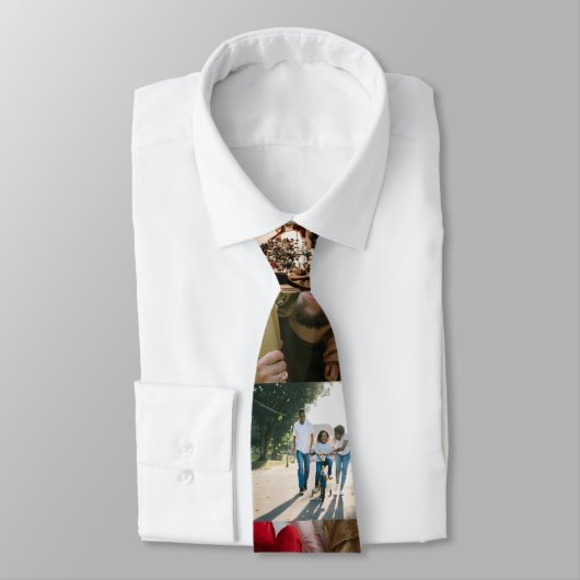 6 Foto Benutzerdefinierte Collage Personalisiert Krawatte (Gebunden)