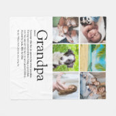 6 Foto Bester Opa, Großvater, Papa Definition Fleecedecke (Vorderseite (Horizontal))