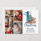 6 Foto Blue Teddy Baby 1. Weihnachten (Vorderseite)