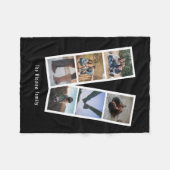 6 Foto Booth Style Personalisiert Fleecedecke (Vorderseite (Horizontal))