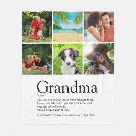 6 Foto Collage Best Oma, Granny Definition Fleecedecke