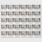 6 Foto Collage Frohe Weihnachtsfamilie Geschenkpapier (Flach)