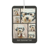 6 Foto Collage - Funkes Muster schwarz Autolufterfrischer (Vorderseite)