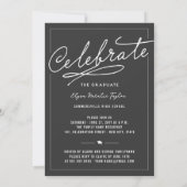 6 Foto Collage Gold Glitzer Graduation Party Einladung (Rückseite)