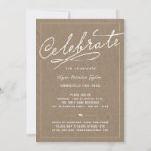 6 Foto Collage Grad Kraft Papierabschlusspartei Einladung (Rückseite)