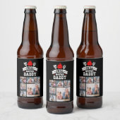 6 Foto Collage Grill Master Daddy GRILLEN Bierflaschenetikett (Flaschen)