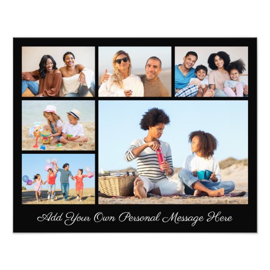 6 Foto Collage Hinzufügen eines Grußwortes Foto Er (Vorne)