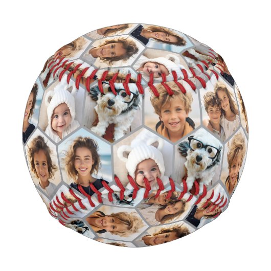 6 Foto Collage Honeycomb pattern - BE PATIENT Baseball (Vorderseite)