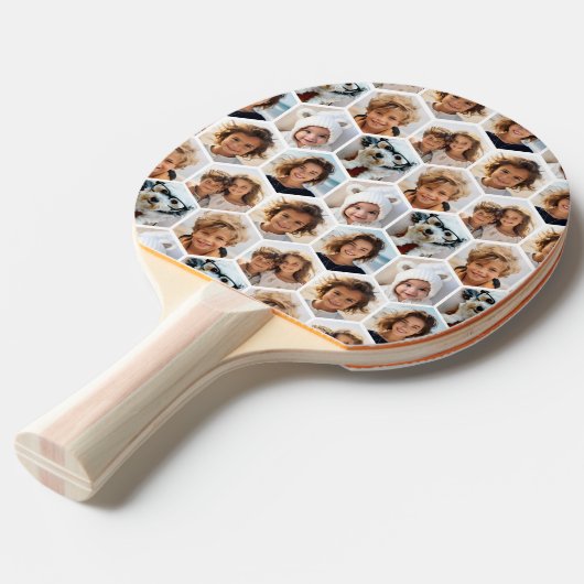 6 Foto Collage Honeycomb pattern - BE PATIENT Tischtennis Schläger (Vorderseite)