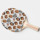 6 Foto Collage Honeycomb pattern - BE PATIENT Tischtennis Schläger (Seitenansicht)