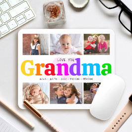 6 Foto Collage Liebe Sie Oma Colorful Modern Mousepad