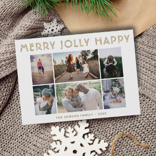 6 Foto Collage Merry Jolly Happy Weihnachten