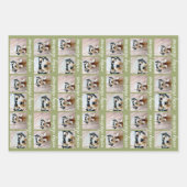 6 Foto Collage mit Frohe Weihnachtsschrift Geschenkpapier Set (Vorderseite 3)