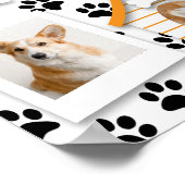 6 Foto Collage Name Dog House Paw Prints Poster (Ecke)