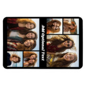 6 Foto-Collage Optional Text -- CAN Farbe bearbeit Magnet (Horizontal)