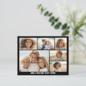 6 Foto-Collage Optionaler Text -- CAN Farbe bearbe Postkarte (Stehend Vorderseite)