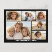 6 Foto-Collage Optionaler Text -- CAN Farbe bearbe Postkarte (Vorderseite)