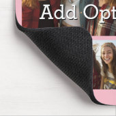 6 Foto-Collage Optionaler Text -- Farbe editierbar Mousepad (Ecke)
