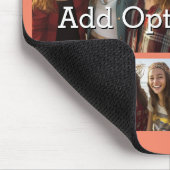 6 Foto-Collage Optionaler Text -- Farbe editierbar Mousepad (Ecke)