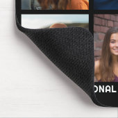 6 Foto-Collage Optionaler Text -- Farbe editierbar Mousepad (Ecke)