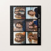 6 Foto-Collage Optionaler Text -- Farbe editierbar Puzzle (Vertikal)