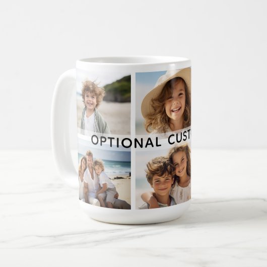 6 Foto-Collage Optionaler Text -- Modern Minimal Kaffeetasse (Vorderseite Links)