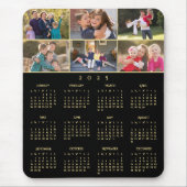 6 Foto Collage Personalisiert Family 2025 Kalender Mousepad (Vorne)