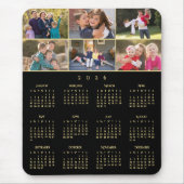 6 Foto-Collage Personalisierter Familienkalender 2 Mousepad (Vorne)