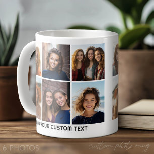 6-Foto-Collage-Raster - Gleiche Fotos auf beiden S Kaffeetasse