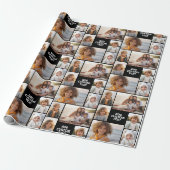 6-Foto-Collage - Vollfarben - weißer Textbaustein Geschenkpapier (Ungerollt)