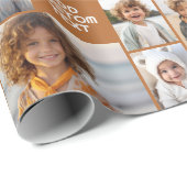 6-Foto-Collage - Vollfarben - weißer Textbaustein Geschenkpapier (Rolleneckpunkt)