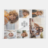 6 Foto-Collage - weißer Hintergrund - schwarzer Te Geschirrtuch (Horizontal)