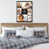 6 Foto-Collage - weißer Hintergrund - schwarzer Te Leinwanddruck (Insitu (Schlafzimmer))