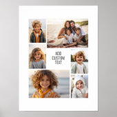 6 Foto-Collage - weißer Hintergrund - schwarzer Te Poster (Vorne)